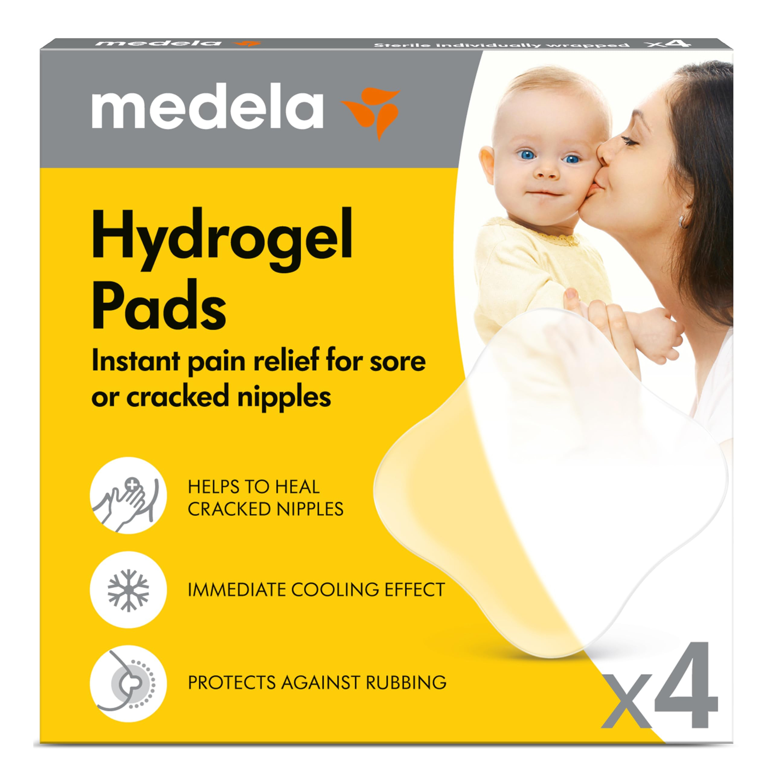Medela Hydrogel Pads, Instant Pain Relief for Cracked or Sore Nipples from Breastfeeding and Pump... | Amazon (US)