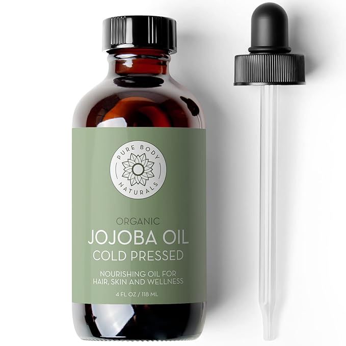 Pure Body Naturals Organic Jojoba Oil, 4 Fl Oz - 100% Pure, Organic, Cold Pressed Jojoba Oil for ... | Amazon (US)