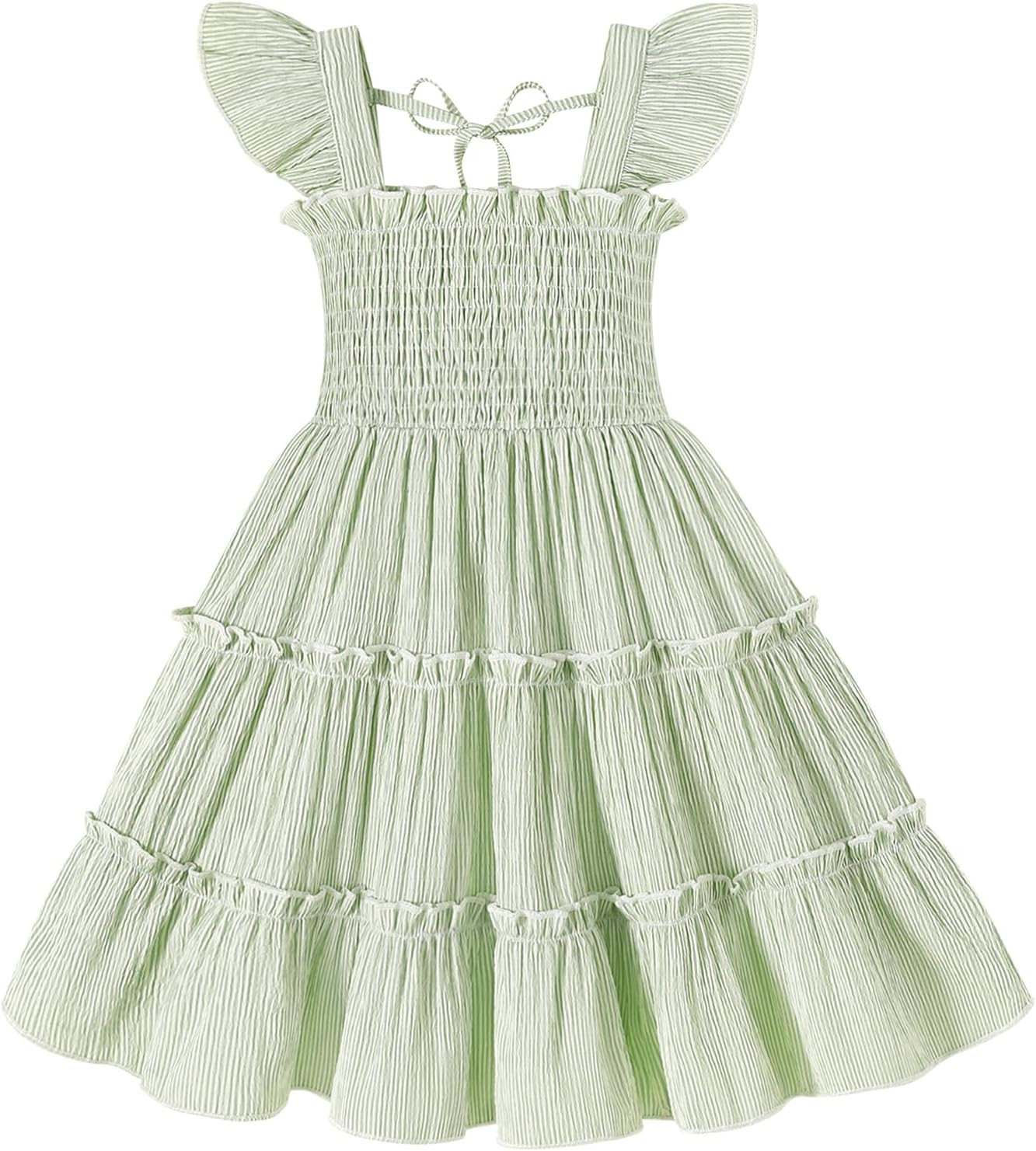 YOUNGER TREE Toddler Girl Dress Kids Sleeveless Ruffle Dresses for Girls Summer Outfits Beach Sundress | Amazon (US)