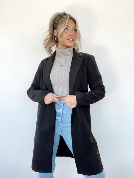 Black Winter Time Trench | Lane 201 Boutique
