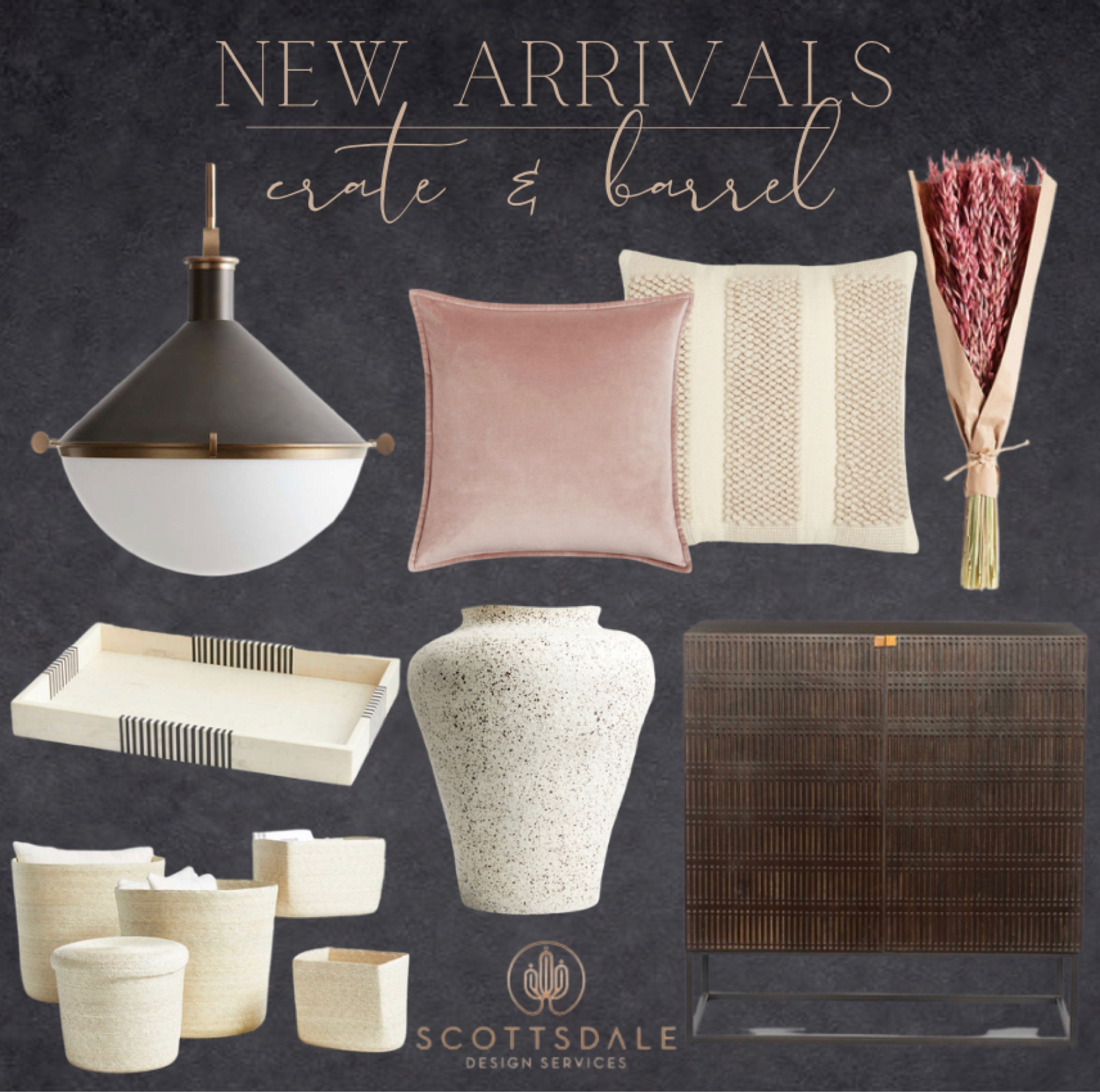 Crate & Barrel new arrivals🤍

Bar cabinet, throw pillows, tray, pendant light, woven basket, dried flowers, glaze vase, neutral home decor, spring decor

#LTKFind #LTKhome