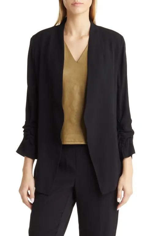 halogen(r) Open Front Long Blazer in Black at Nordstrom, Size X-Small | Nordstrom