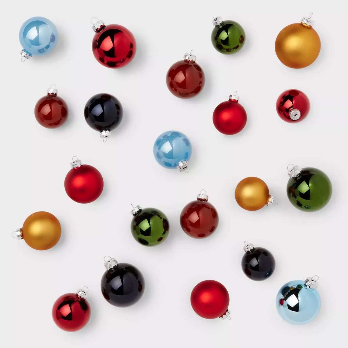 42pc Round Glass Christmas Tree Ornament Set Red/Gold/Blue - Wondershop™ | Target