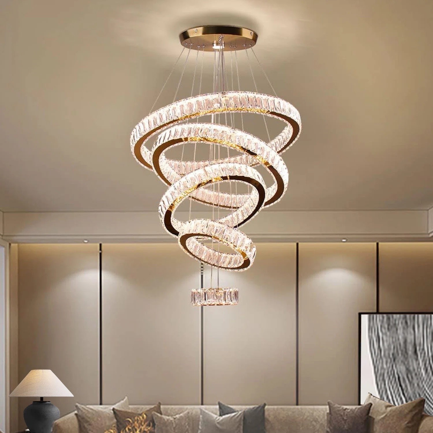 Designed with cascading crystal detailing, this chandelier reflects light beautifully to create a modern glam atmosphere that feels both luxurious and inviting. Under $500.

Keywords:

* crystal chandelier
* statement chandelier
* luxury lighting
* modern chandelier
* dining room chandelier
* entryway lighting
* ceiling light fixture
* glam chandelier
* modern luxury interiors
* dining room lighting
* living room lighting
* home statement lighting
* elegant home decor
* upscale interior design
* architectural lighting
* curated home aesthetic
* modern glam aesthetic
* timeless elegance
* luxury home style
* sophisticated interiors
* elevated living space
* refined home decor
* high-end lighting design
* polished interior style

#LTKHome #LTKSeasonal #LTKSaleAlert