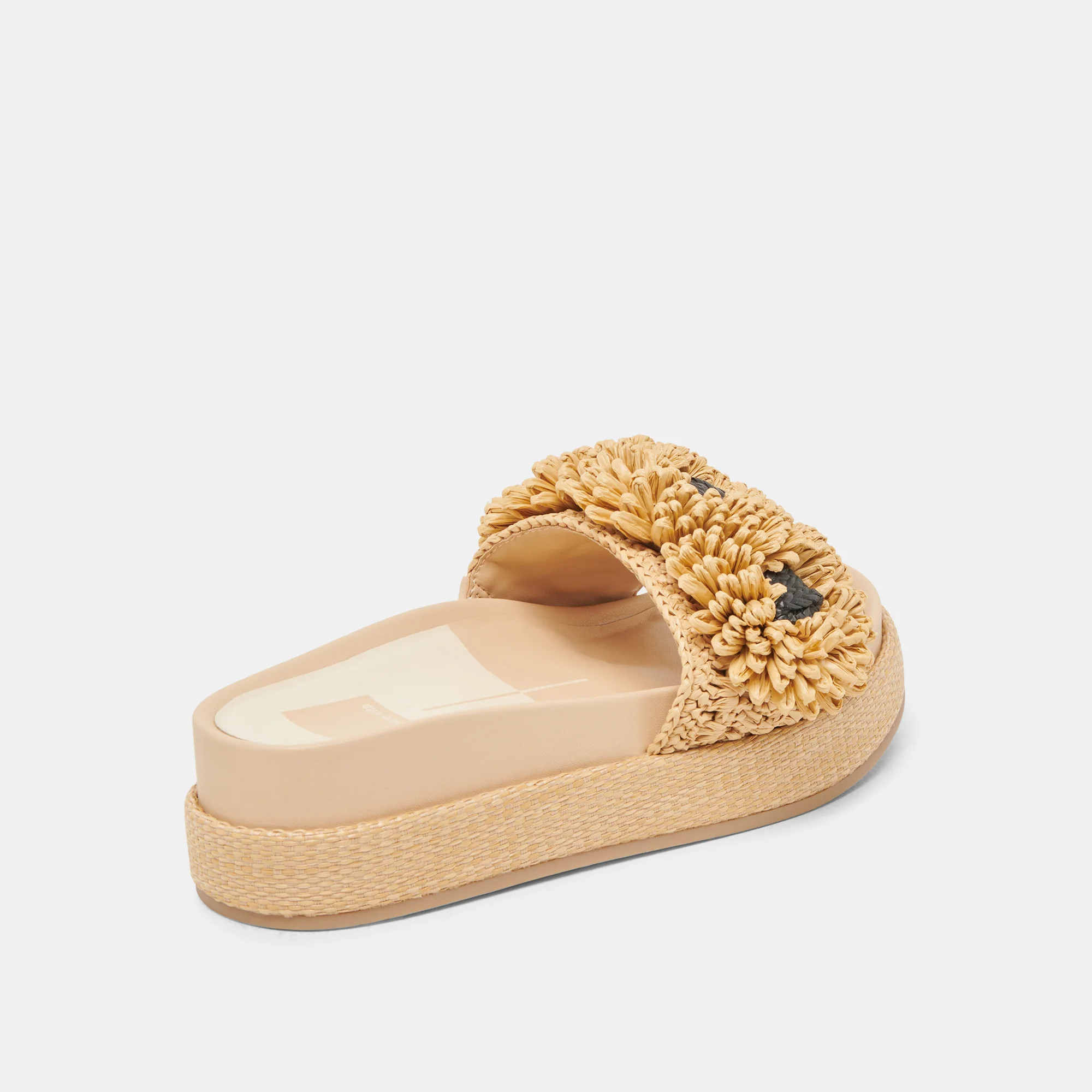 SIDONA FLOWER SANDALS LT NATURAL RAFFIA | DolceVita.com
