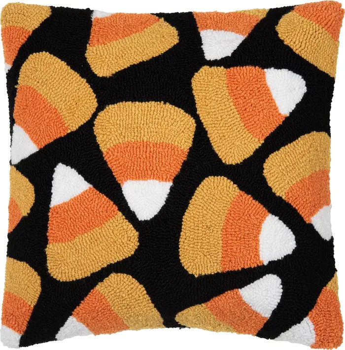 C&F Home Candy Corn Halloween Hooked Pillow, 18" x 18" | Nordstrom | Nordstrom