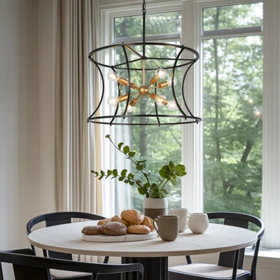 8-Light Dimmable Modern Sputnik Drum Chandelier | Wayfair North America