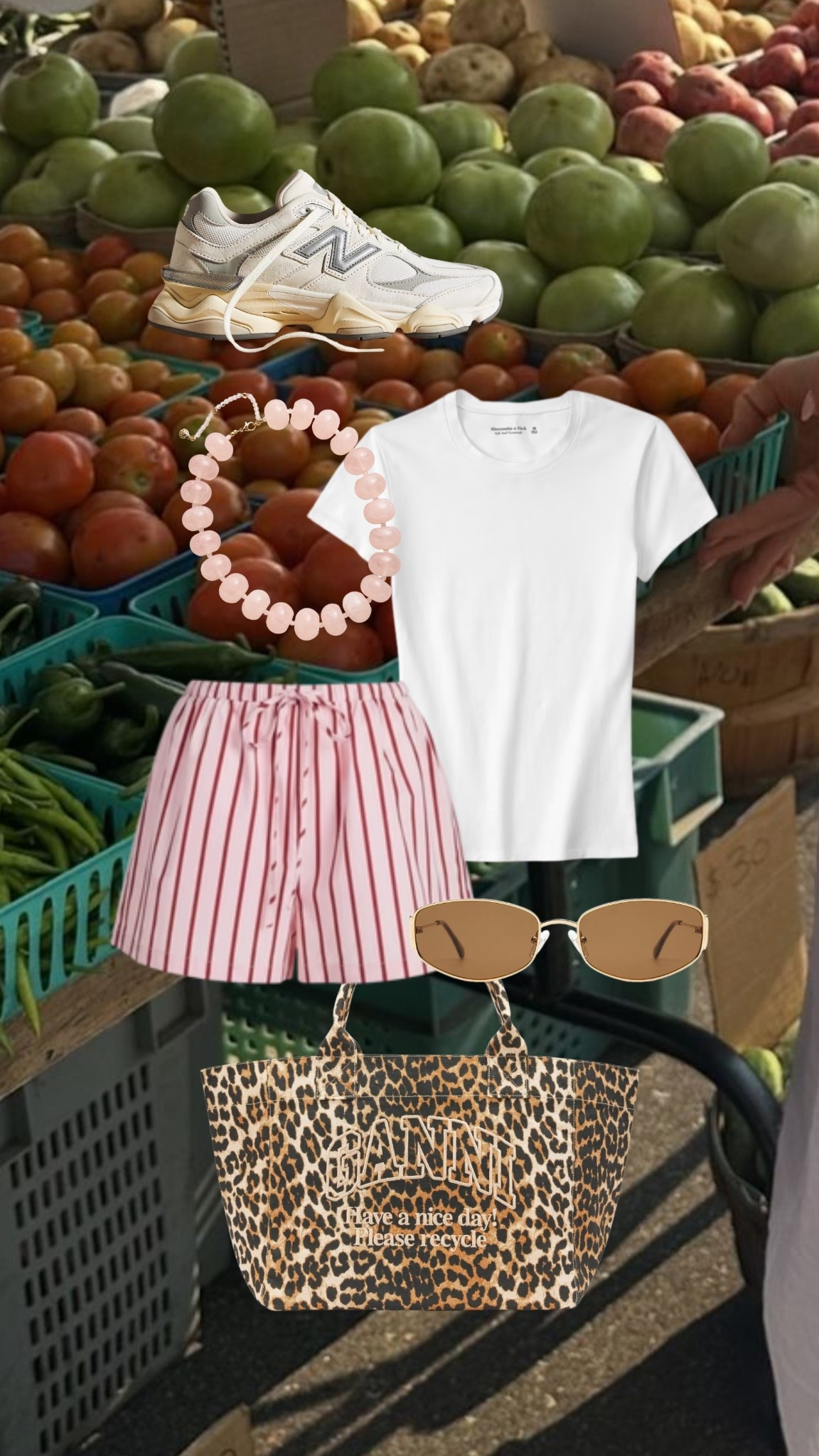 What To Wear: Farmers Market summer style! 💘🍓 

#newbalance #abercrombie #amazonfashion #bresheppard 
#farmersmarket