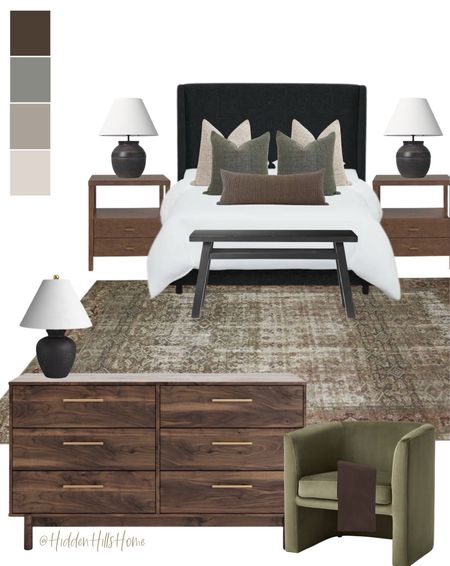 Bedroom mood board, modern-transitional bedroom design inspo, home decor, bedroom inspiration #bed

#LTKhome #LTKsalealert