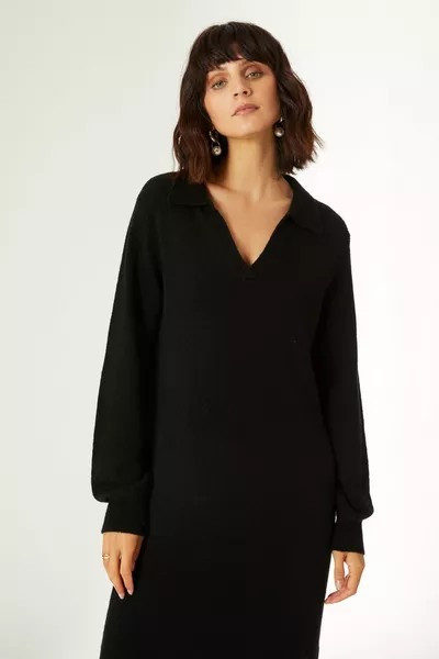 V Neck Knitted Midi Dress | Debenhams UK