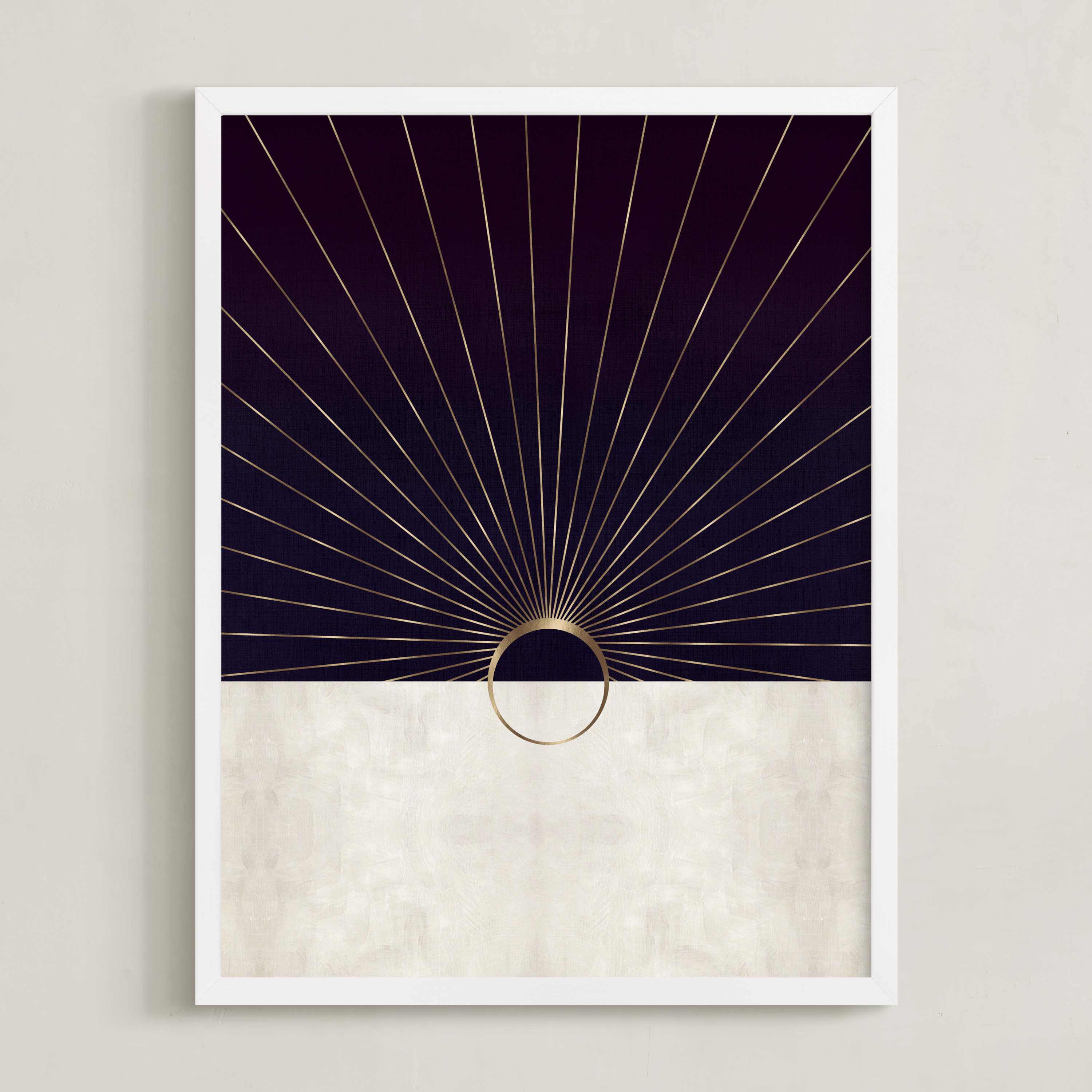 "The Golden Moon Rise" - Mixed Media Limited Edition Art Print by Faiza Khan. | Minted