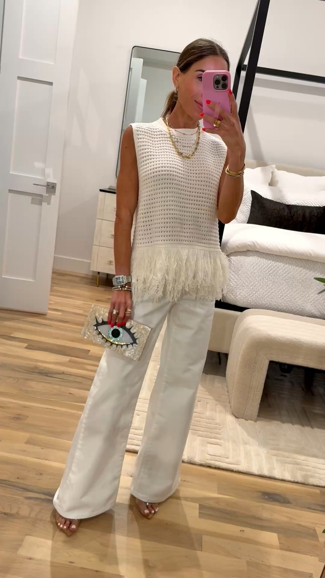 You won’t believe this fringe fun top is Amazon paired with petite friendly white jeans size 24 short 
Vacation outfit idea 

#LTKSeasonal #LTKPetite