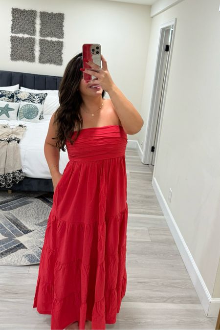 LOVE LOVE LOVE this red maxi dress!!!!! It’s so pretty!!! And so comfy and flowy!!! Perfect for summer!!! And it also has straps if you want to wear them & comes in other colors!!! Plus it’s 20% off today & you can stack code SUITEAF on top for an additional 15% off the sale price!!! 

#LTKStyleTip #LTKFindsUnder50 #LTKFindsUnder100