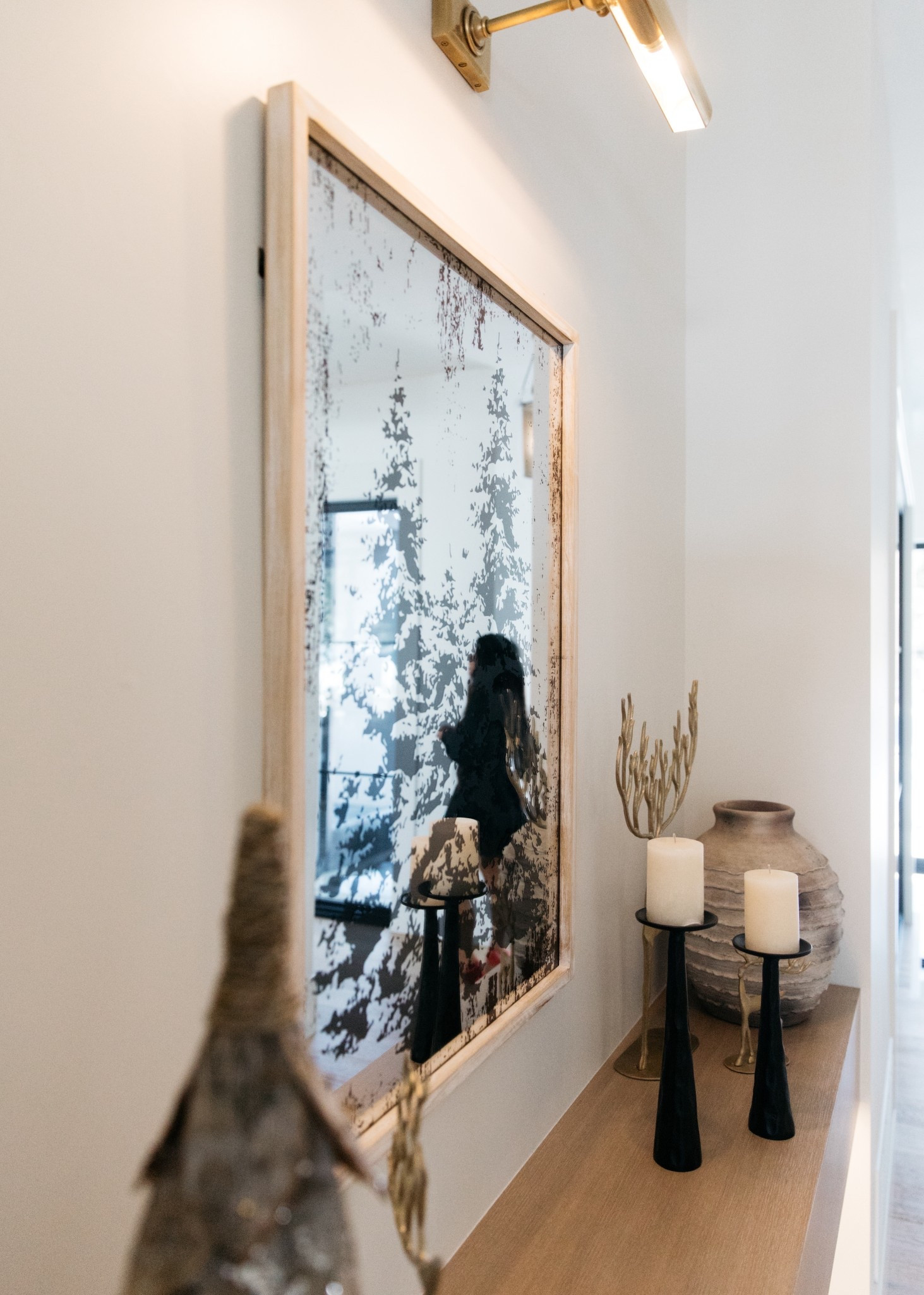 Hallway Christmas details. These candlesticks are stunning. I love adding a mix of height and texture to create a balanced look.

#LTKStyleTip #LTKSeasonal #LTKHome