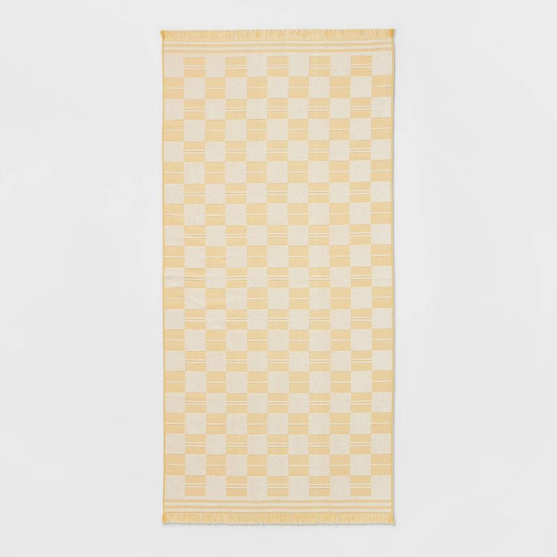 Checkered Beach Towel Yellow - Threshold™ | Target