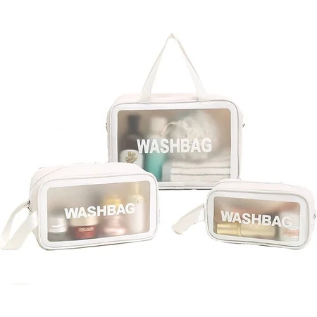 Clear Travel Bags for Toiletries 3Pcs Portable PVC Waterproof Cosmetic Bags Transparent Travel Stora | Walmart (US)