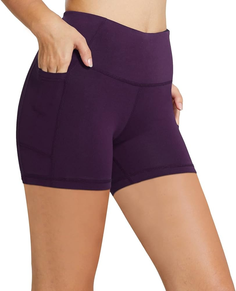 baleaf Women's 8"/ 5"/ 3" Biker Shorts High Waist Yoga Workout Gym Running Volleyball Spandex Sho... | Amazon (US)