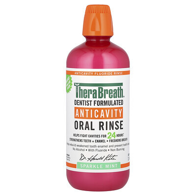 TheraBreath, Anticavity Oral Rinse, Sparkle Mint, 33.8 fl oz (1 l) | iHerb