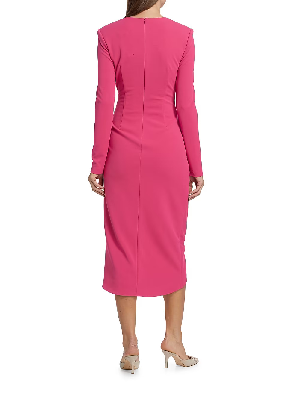 Badgley Mischka Side-Twist Midi-Dress | Saks Fifth Avenue