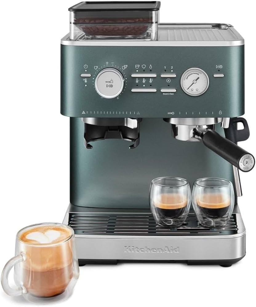 KitchenAid Semi Automatic Espresso Machine with Burr Grinder, 2.5L, Juniper, KES6551JP | Amazon (US)