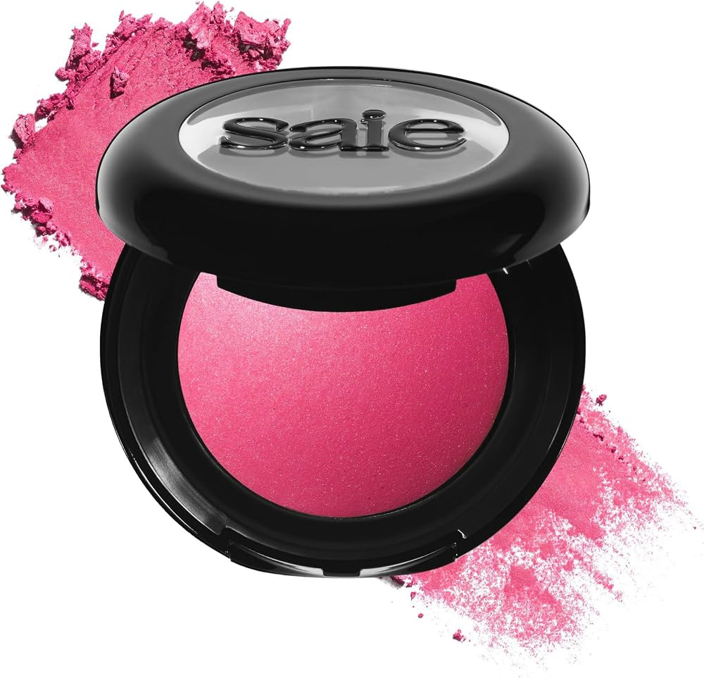 Saie SuperSuede Baked Blush - Talc-Free Powder Blush for Cheeks Infused with Hyaluronic Acid, Gly... | Amazon (US)