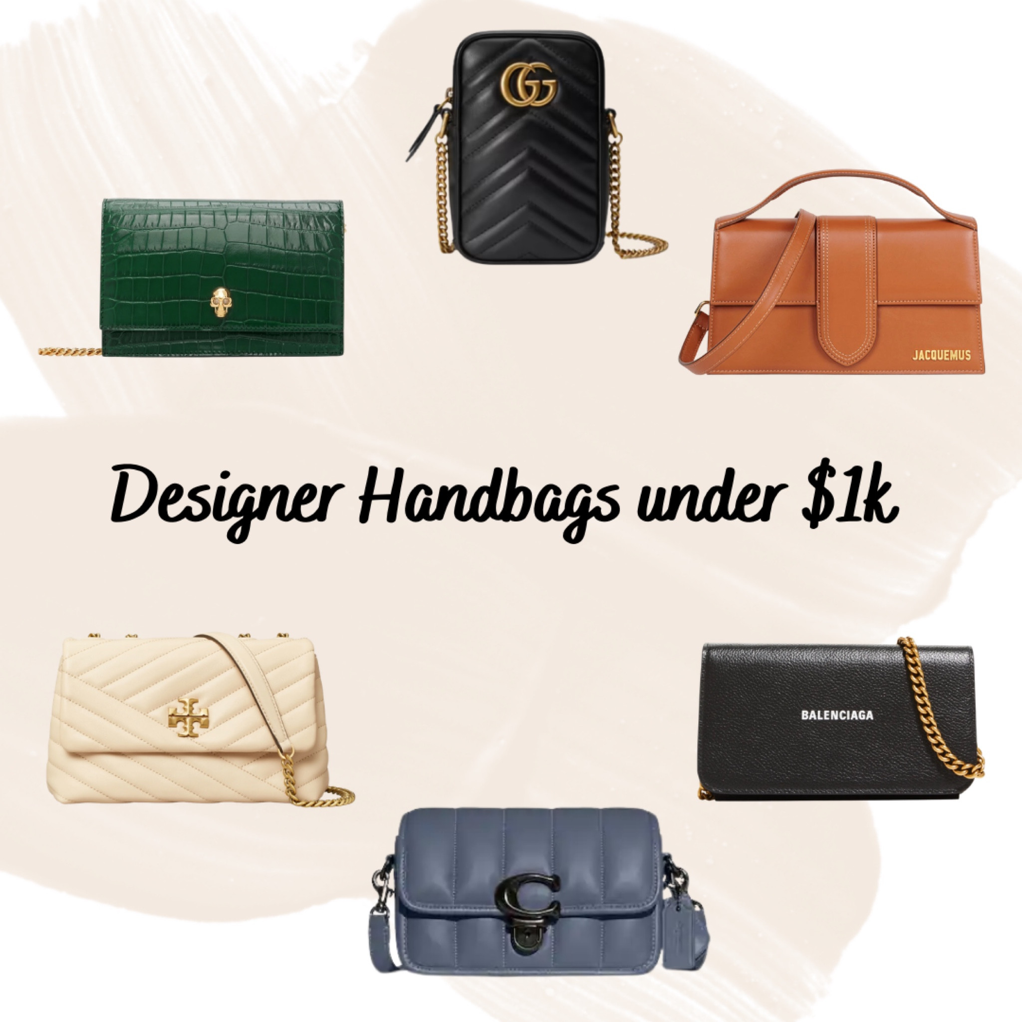 Designer handbags under $1000! 

A few of these are on sale as well! Have linked other options too. 

Designer 
Designer handbag
Crossbody 
YSL 
Coach 
Tory Burch
Gucci
Alexander McQueen
Jacquemus 
Balenciaga
Holiday fashion
Holiday outfit ideas 
Gift ideas 
Gifts for her 

#LTKU
#LTKworkwear
#LTKfit
#LTKSeasonal
#LTKsalealert 
#LTKHalloween 
#LTKshoecrush
#LTKcurves
#LTKhome 
#LTKtravel 
#LTKstyletip

#LTKCyberweek #LTKHoliday #LTKGiftGuide