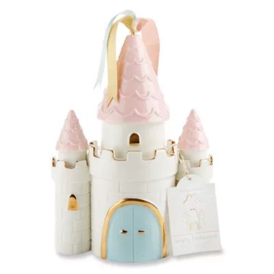 Baby Aspen Simply Enchanted Castle Ceramic Bank in White/Pink | buybuy BABY | buybuy BABY