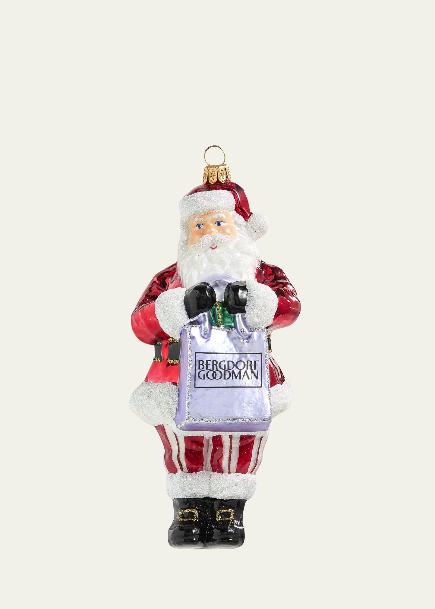 Bergdorf Goodman Santa with Bergdorf Goodman Shopping Bag Ornament | Bergdorf Goodman