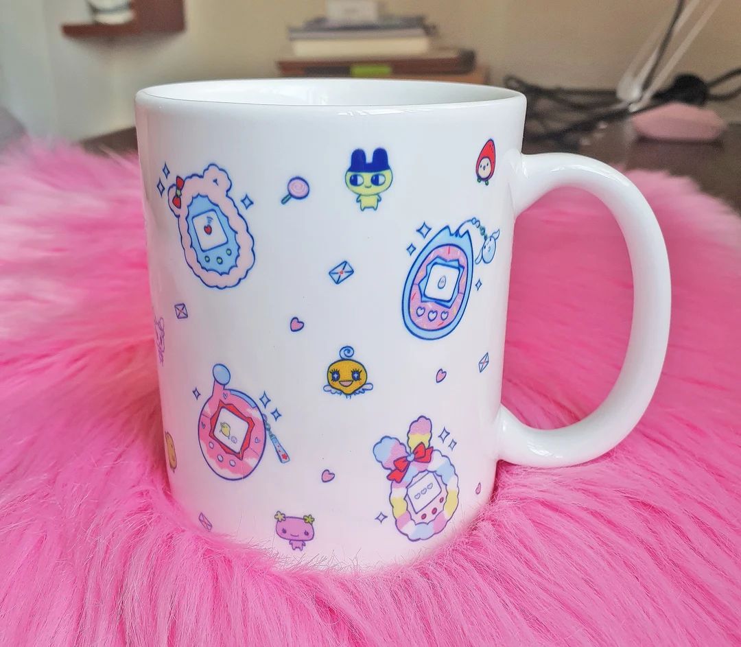 TAMAGOTCHI Kawaii Mug Original Illustration 90s Retro - Etsy | Etsy (US)