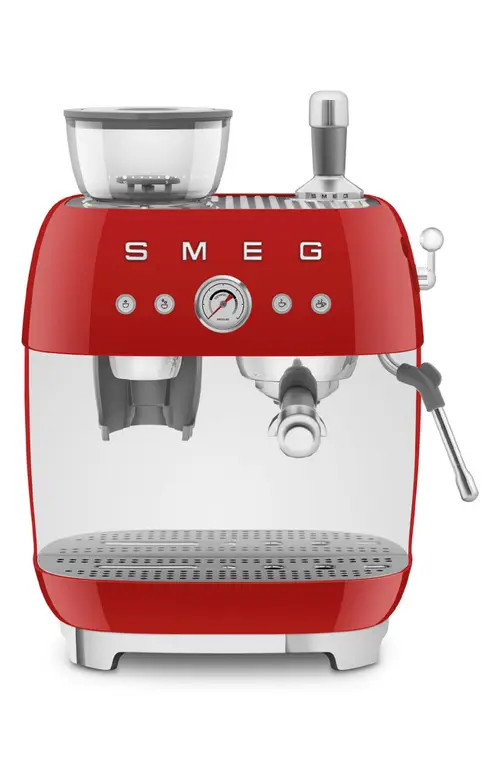 smeg Espresso Machine with Coffee Grinder in Red at Nordstrom, Size One Size Oz | Nordstrom