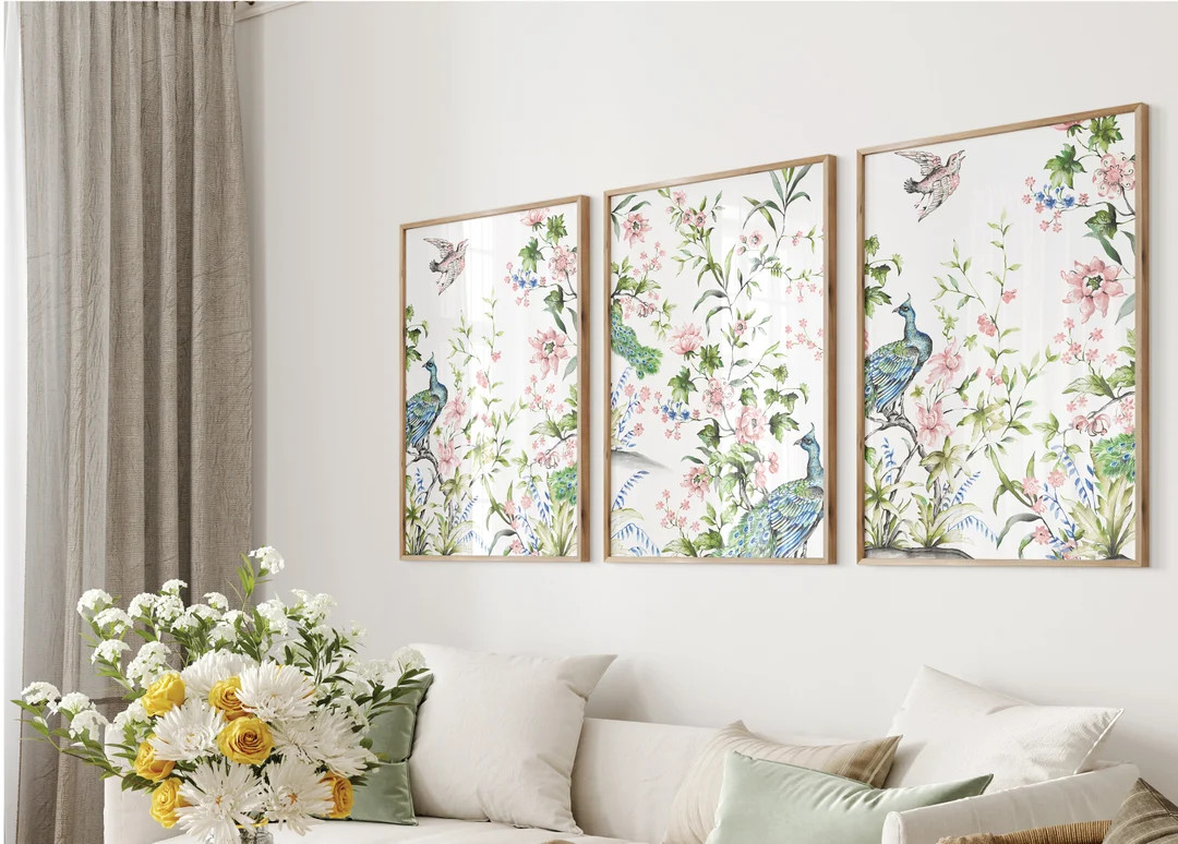 Classic Chinoiserie Printable Art Prints Grandmillenial Decor Instant Digital Download - Etsy | Etsy (US)