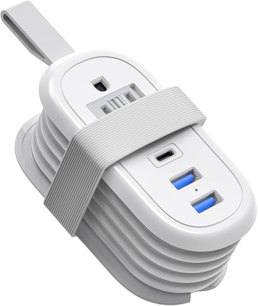 Travel Power Strip with USB Ports (White Gray) | Amazon (US)