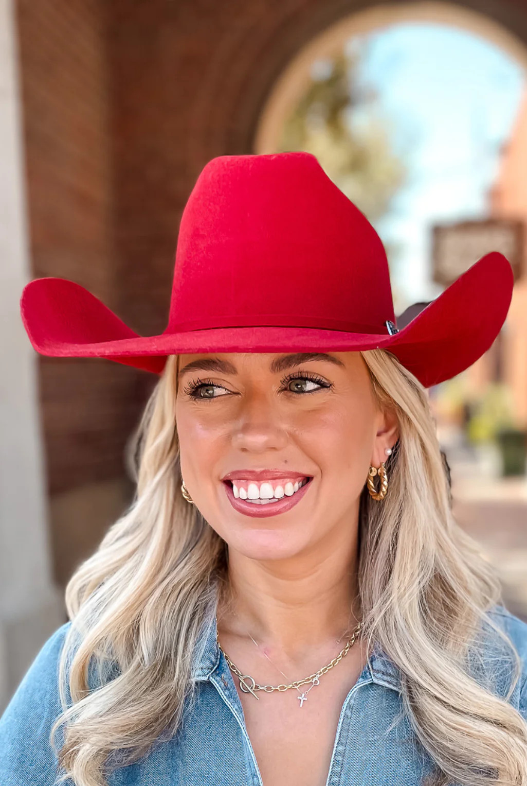 Stampede Red Cowboy Hat 7 1/4 | Tucker Brown