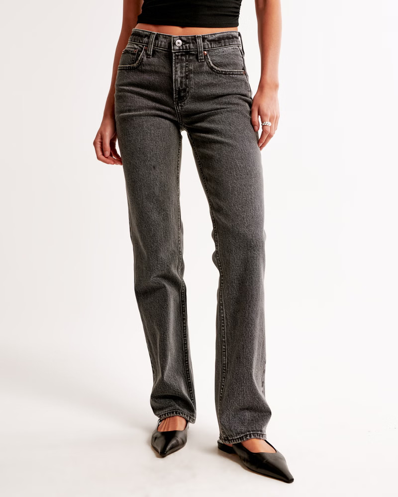 Mid Rise 90s Straight Jean | Abercrombie & Fitch (US)