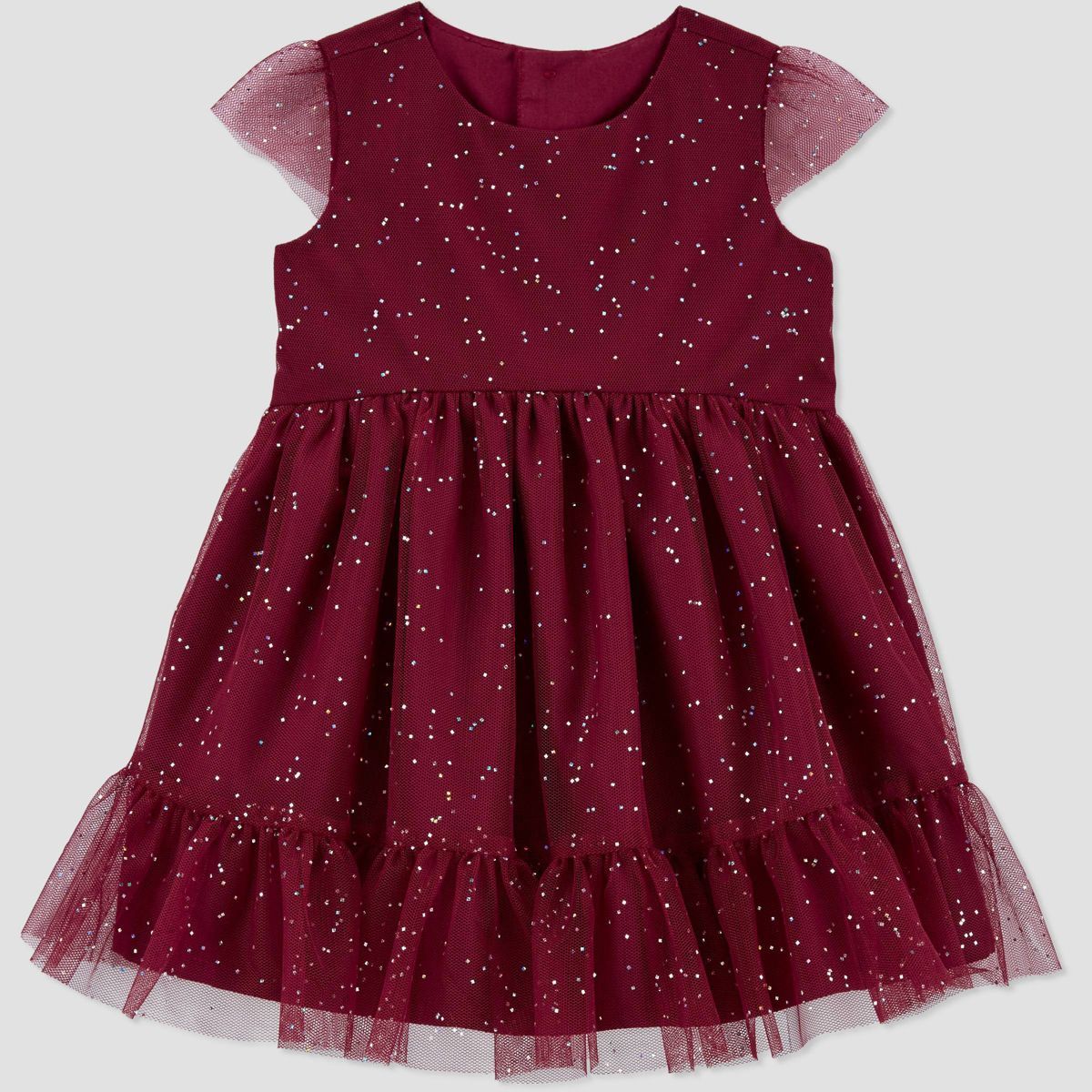 Carter's Just One You® Baby Girls' Glitter Dress - Burgundy | Target