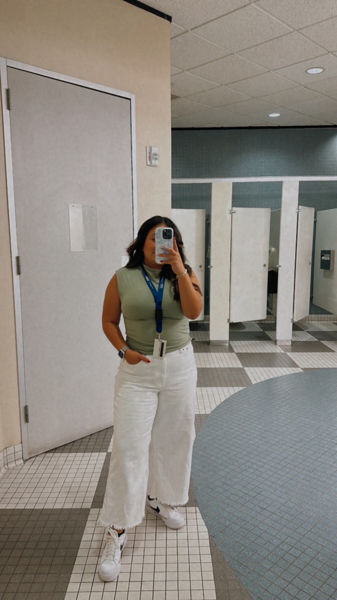 Casual work fit, platform sneakers, Abercrombie basics , basic tees 