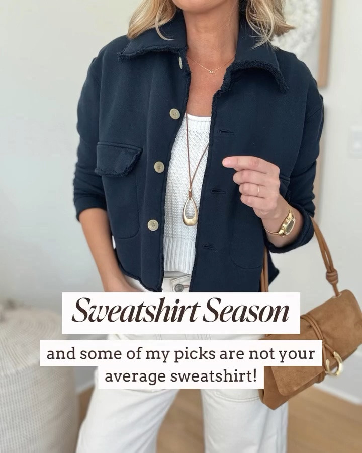 Sweatshirt season favorites

Tall fashion
Sweatshirt blazer
Sweatshirts
Cozy

#LTKWorkwear #LTKOver40 #LTKTall