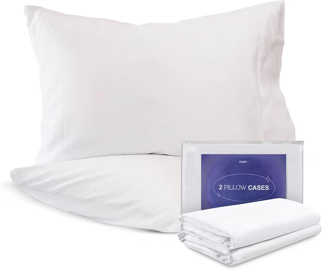 FluffCo Cooling Pillowcases for King Size Pillows - Premium, Luxury, & Hotel-Quality Pillowcases ... | Amazon (US)