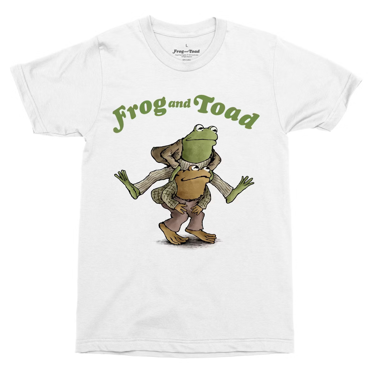 Men's Frog and Toad Piggy Back Graphic T-Shirt - White | Target
