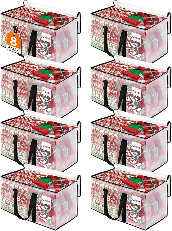 BlissTotes Moving Bags, 93L 8-Pack Storage Bags, Moving Box Heavy Duty Extra Large, Moving Totes ... | Amazon (US)