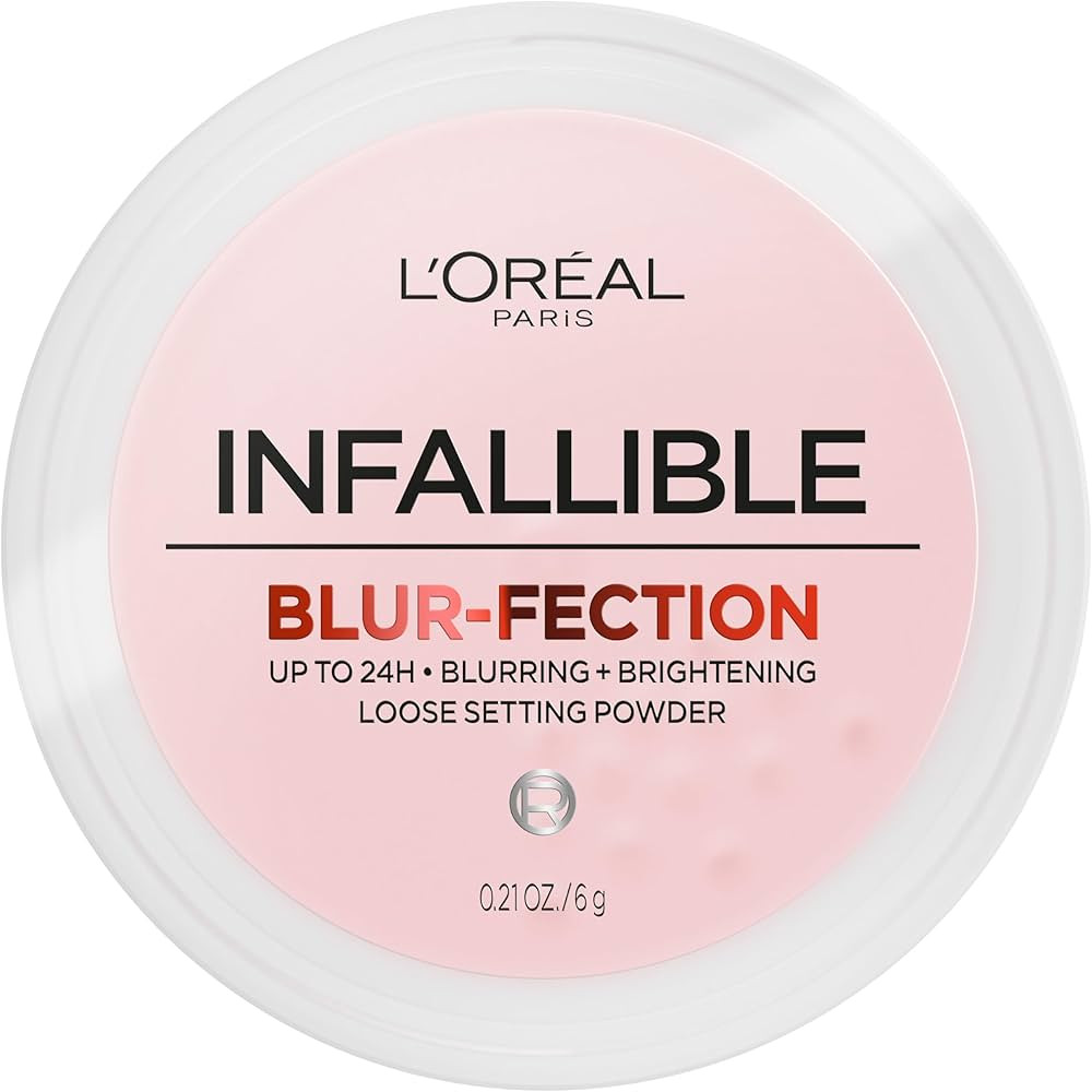 L'Oreal Paris Infallible Blur-fection Longwear Loose Setting Powder, Blurring Face Powder With Up to 24HRs of Wear, Brightening Deep Pink, 1 Kit | Amazon (US)
