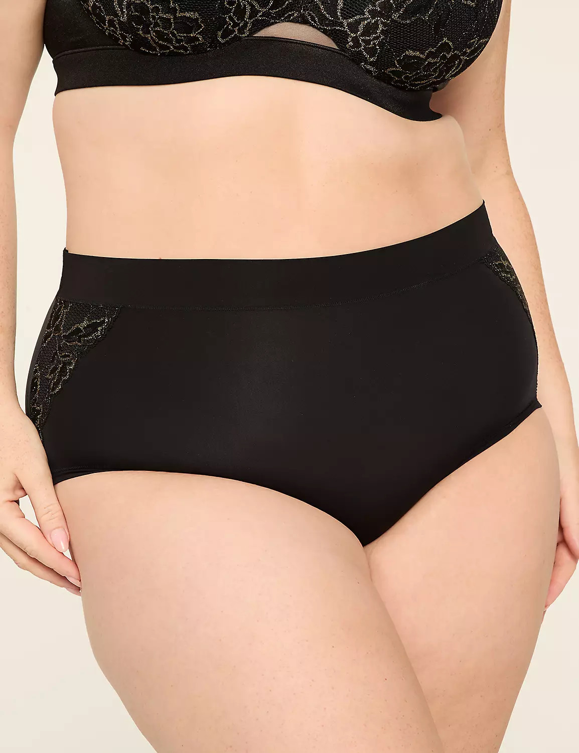 Comfort Bliss Lurex Lace Full Brief Panty | LaneBryant | Lane Bryant (US)