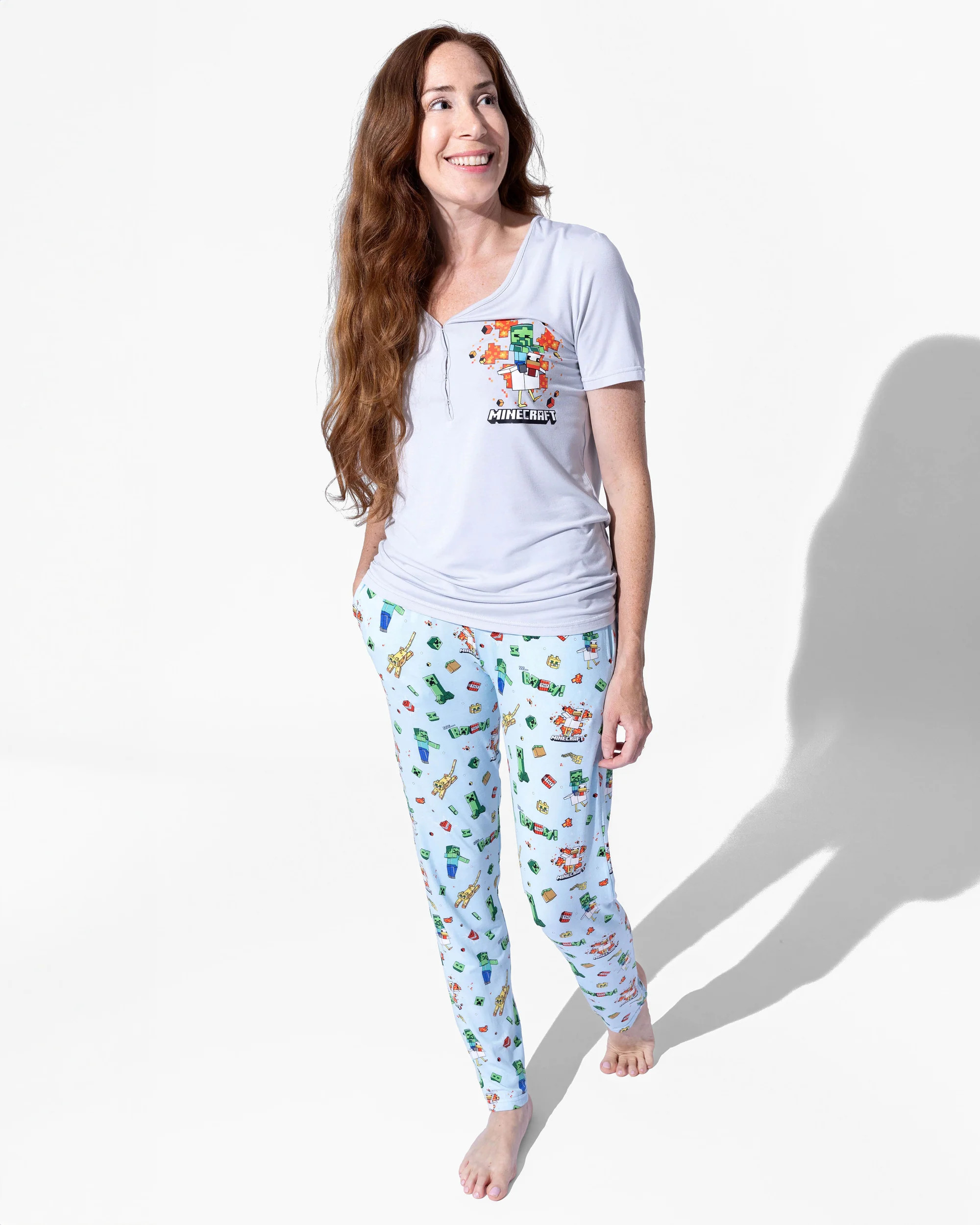 Minecraft: Chicken Jockey Bamboo Women's Pajama Set | Bellabu Bear