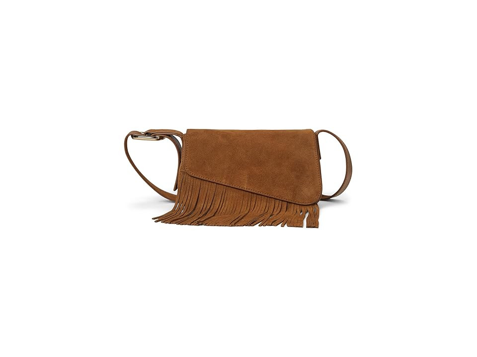 Madewell The Sculptural Buckle Crossbody Bag Women's Handbags Aged Cognac, Leather/Suede | Zappos