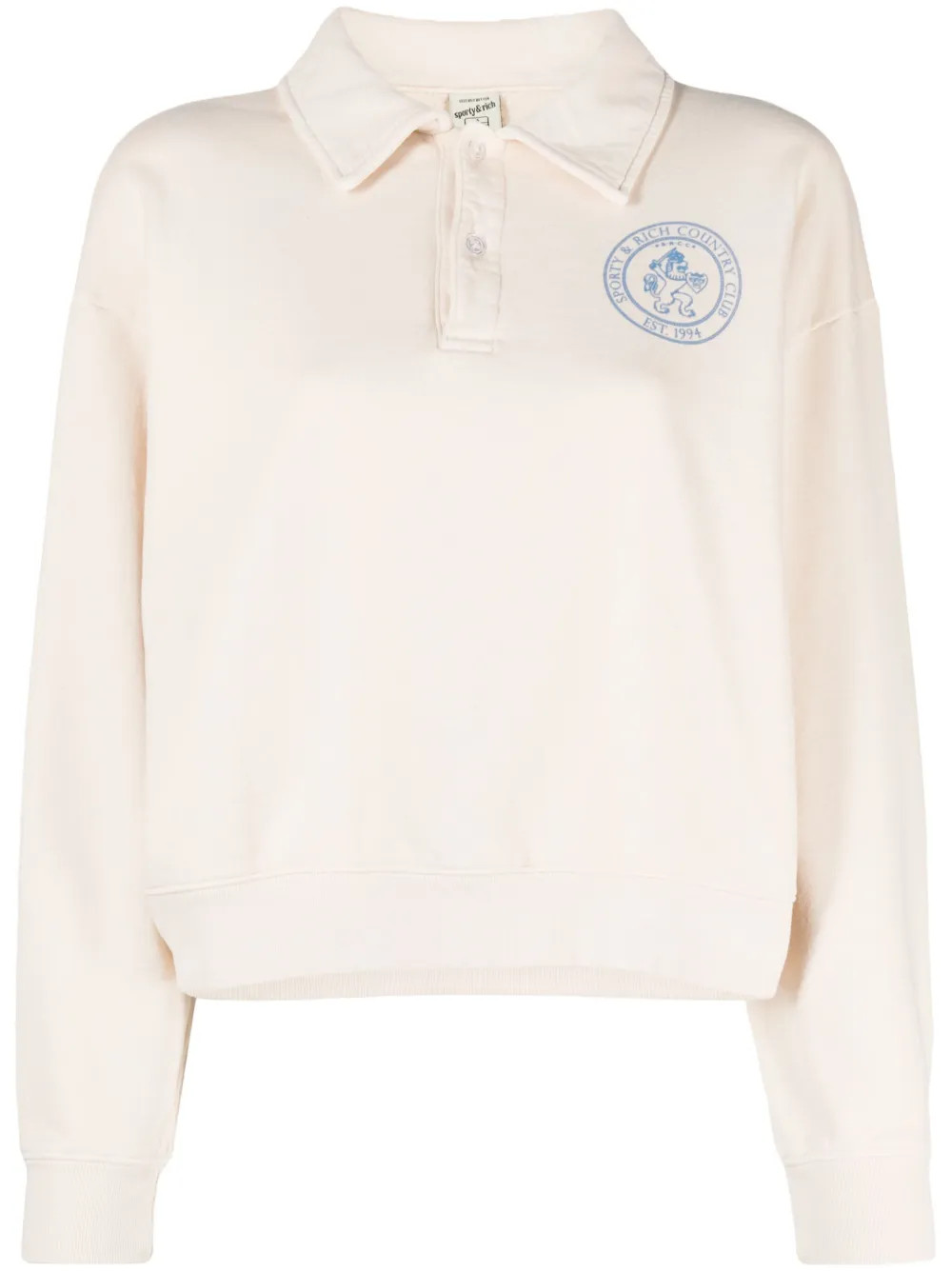 logo-print long-sleeve polo shirt | Farfetch Global