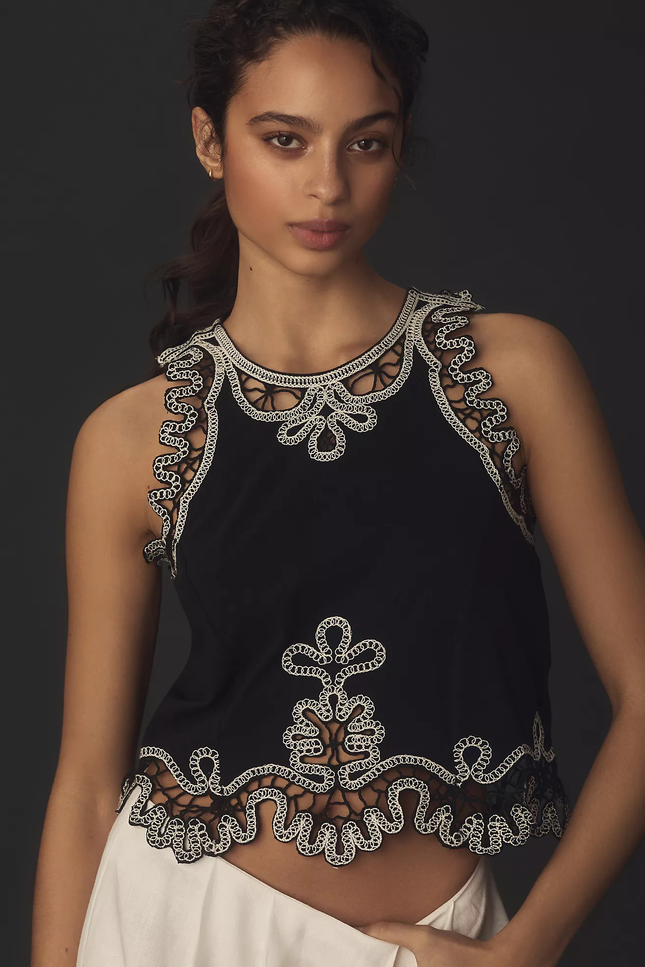 By Anthropologie Embroidered Tank | Anthropologie (US)