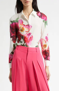 Click for more info about Willa Floral Silk Button-Up Shirt
