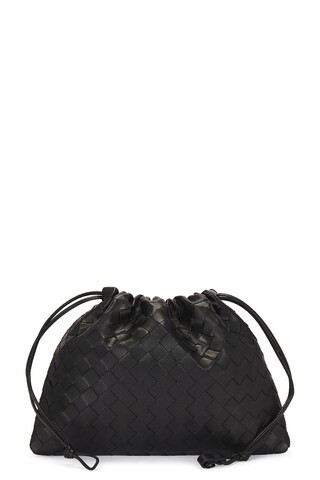 Bottega Veneta Medium Pouch in Black - Black. Size all. | FWRD 