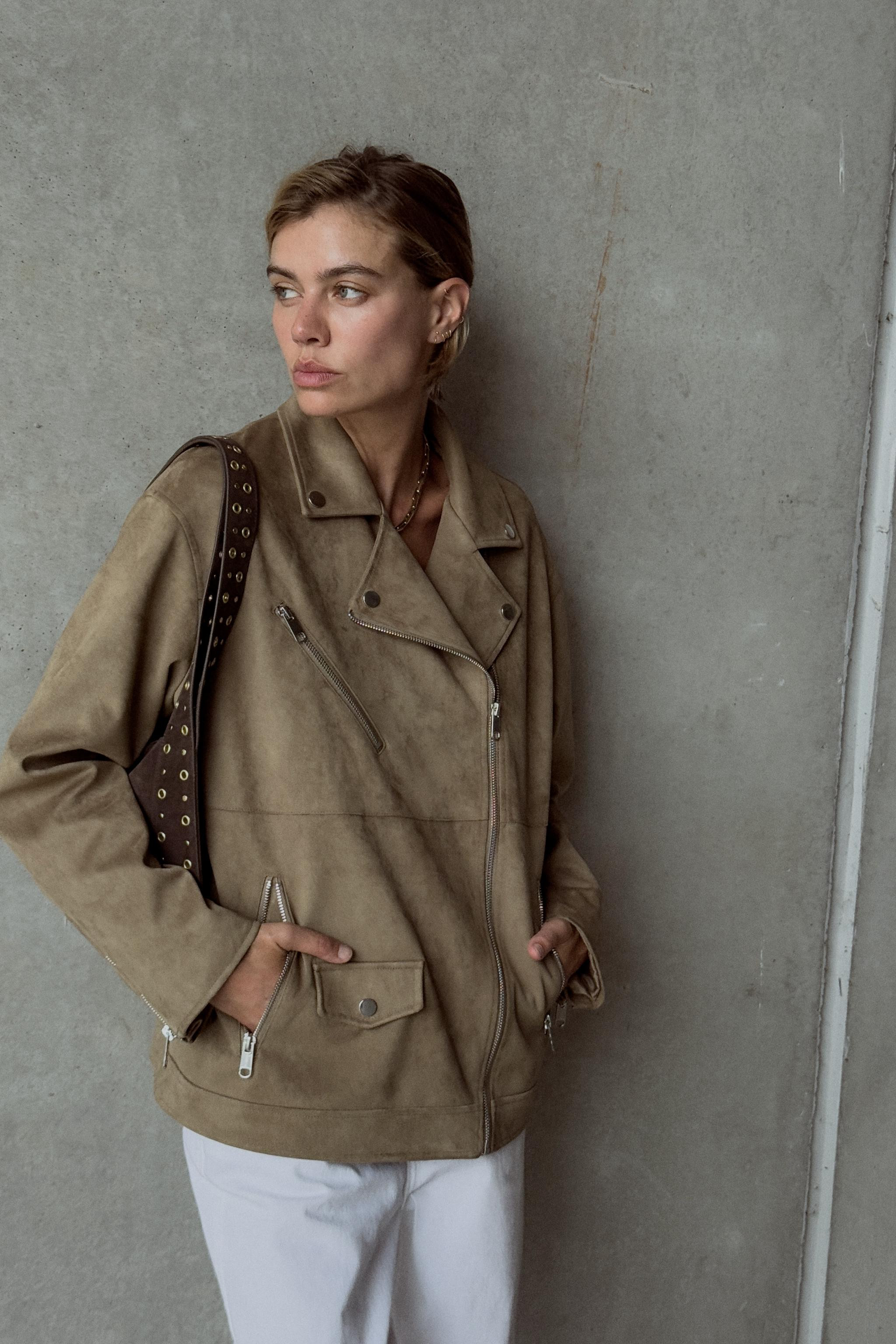 SUEDE BIKER JACKET | Zara US