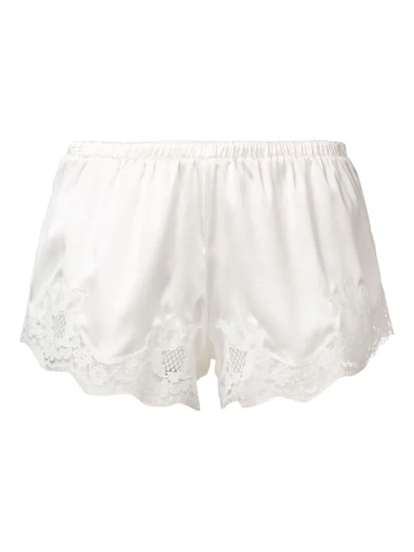 Dolce & Gabbana lace-detail Satin Shorts | White | FARFETCH | Farfetch Global